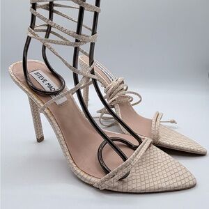 Steve Madden Premier Bone Open Toe Heel Size NEW
